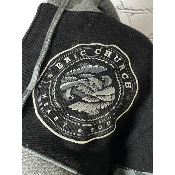 Eric Church Gather Again Tour Womens Small Dueling Eagles V Neck Pullover Hoodie - Picture 3 of 10